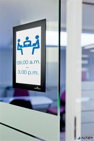 Infokeret, öntapadó, A6, DURABLE 'DURAFRAME®', fekete