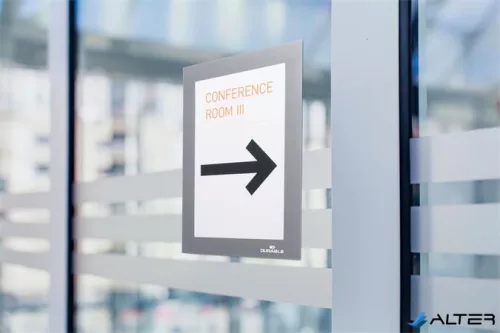 Infokeret, öntapadó, A6, DURABLE 'DURAFRAME®', ezüst