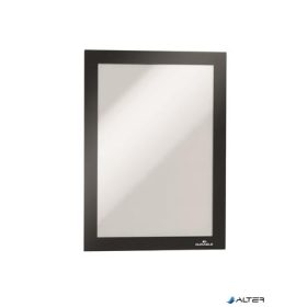   Infokeret, A5, öntapadó háttal, mágneses előlappal, DURABLE "DURAFRAME", ezüst-fekete