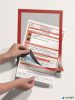 Infokeret, A4, öntapadó háttal, DURABLE 'DURAFRAME®', piros