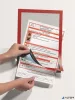 Infokeret, A4, öntapadó háttal, DURABLE "DURAFRAME®", piros