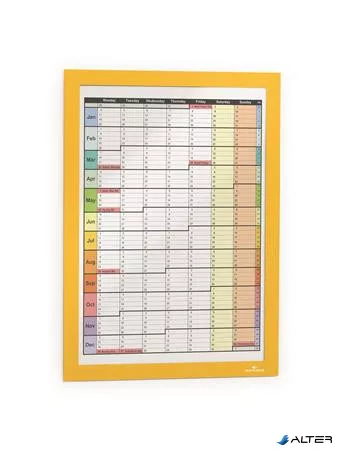 Infokeret, A4, öntapadó háttal, DURABLE 'DURAFRAME®', sárga