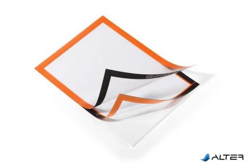 Infokeret, A4, öntapadó háttal, DURABLE 'DURAFRAME®', narancs