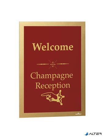 Infokeret, A4, öntapadó háttal, DURABLE 'DURAFRAME®', arany