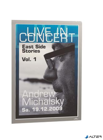 Infokeret, A3, öntapadó háttal, DURABLE 'DURAFRAME®', ezüst