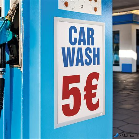 Infokeret, A3, öntapadó háttal, DURABLE 'DURAFRAME®', ezüst