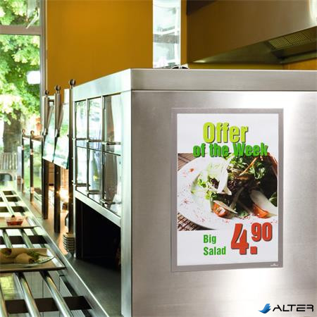 Infokeret, A3, öntapadó háttal, DURABLE 'DURAFRAME®', ezüst