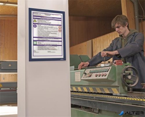 Infokeret, A4, öntapadó háttal, DURABLE 'DURAFRAME®', sötétkék