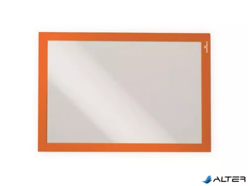 Infokeret, A4, öntapadó háttal, DURABLE 'DURAFRAME®', narancssárga