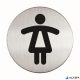 Információs piktogram, öntapadó, DURABLE "Női WC"