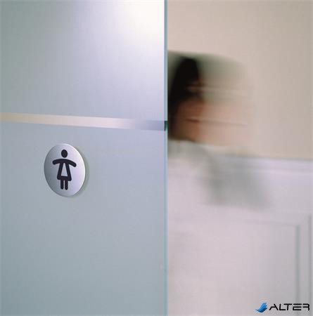 Információs tábla, rozsdamentes acél, DURABLE 'Női WC'