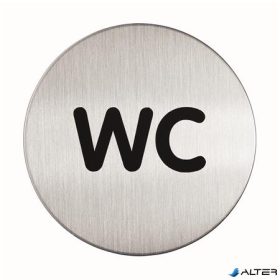   Információs tábla, rozsdamentes acél, DURABLE 'WC'