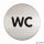 Információs piktogram, öntapadó, DURABLE "WC"