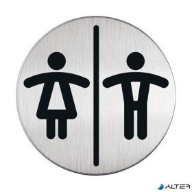   Információs tábla, rozsdamentes acél, DURABLE "Női-Férfi WC"