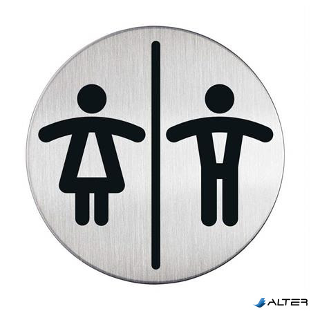 Információs piktogram, öntapadó, DURABLE "Női-Férfi WC"