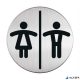 Információs piktogram, öntapadó, DURABLE "Női-Férfi WC"