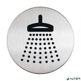   Információs tábla, rozsdamentes acél, DURABLE "Zuhany"