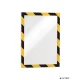 Infokeret, A4, öntapadó háttal, DURABLE 'DURAFRAME SECURITY', sárga-fekete