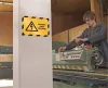 Infokeret, A4, öntapadó háttal, DURABLE "DURAFRAME SECURITY", sárga-fekete