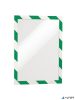 Infokeret, A4, öntapadó háttal, DURABLE 'DURAFRAME SECURITY', zöld-fehér