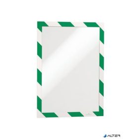   Infokeret, A4, öntapadó háttal, DURABLE 'DURAFRAME SECURITY', zöld-fehér