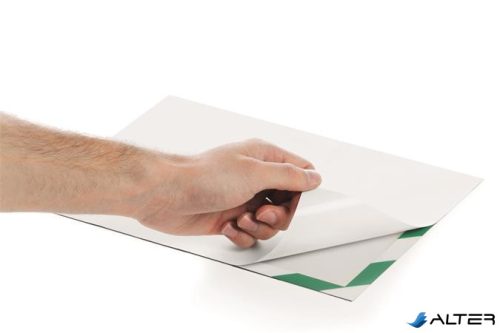 Infokeret, A4, öntapadó háttal, DURABLE 'DURAFRAME SECURITY', zöld-fehér