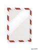 Infokeret, A4, öntapadó háttal, DURABLE 'DURAFRAME SECURITY', piros-fehér