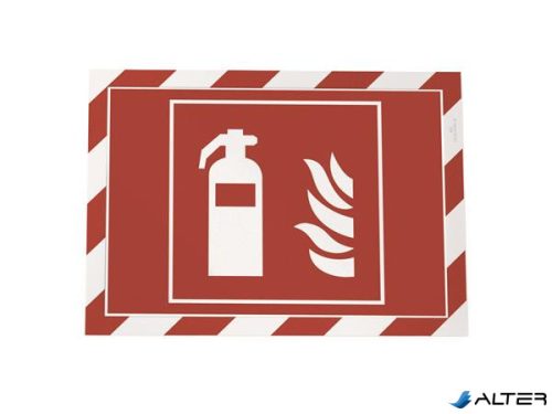 Infokeret, A4, öntapadó háttal, DURABLE 'DURAFRAME SECURITY', piros-fehér