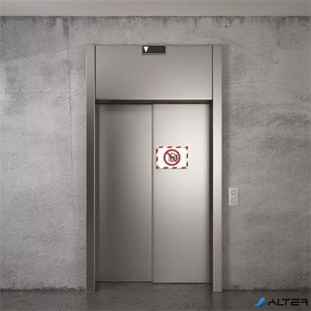 Infokeret, A4, öntapadó háttal, DURABLE 'DURAFRAME SECURITY', piros-fehér