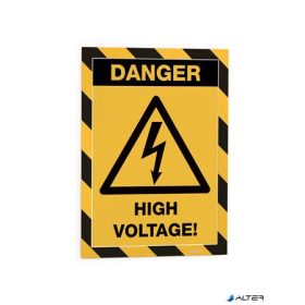   Infokeret, A4, mágneses, DURABLE "DURAFRAME® MAGNETIC SECURITY", sárga-fekete