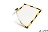 Infokeret, A4, mágneses, DURABLE "DURAFRAME® MAGNETIC SECURITY", sárga-fekete