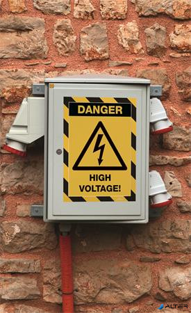 Infokeret, A4, mágneses, DURABLE "DURAFRAME® MAGNETIC SECURITY", sárga-fekete