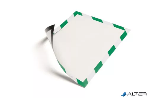 Infokeret, A4, mágneses, DURABLE "DURAFRAME® MAGNETIC SECURITY", zöld-fehér