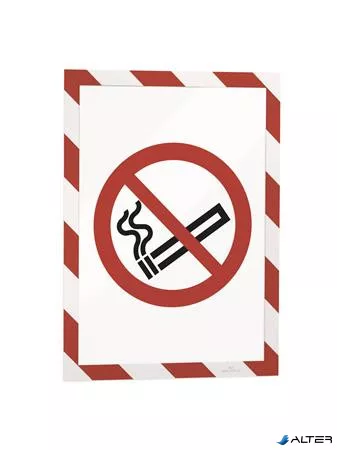 Infokeret, A4, mágneses, DURABLE "DURAFRAME® MAGNETIC SECURITY", piros-fehér