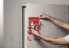 Infokeret, A4, mágneses, DURABLE "DURAFRAME® MAGNETIC SECURITY", piros-fehér