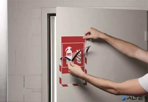 Infokeret, A4, mágneses, DURABLE "DURAFRAME® MAGNETIC SECURITY", piros-fehér