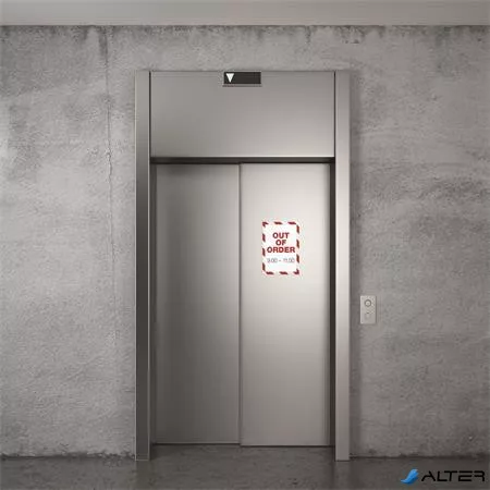 Infokeret, A4, mágneses, DURABLE "DURAFRAME® MAGNETIC SECURITY", piros-fehér