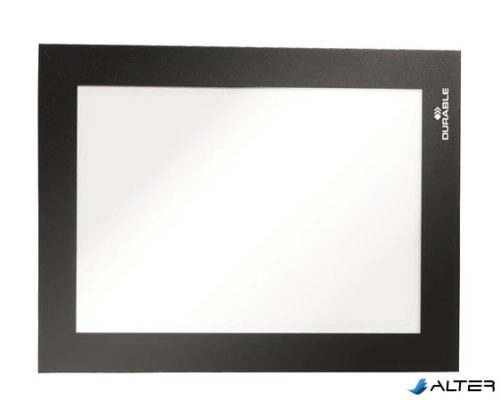 Infokeret, A6, mágneses, DURABLE "DURAFRAME MAGNETIC", fekete