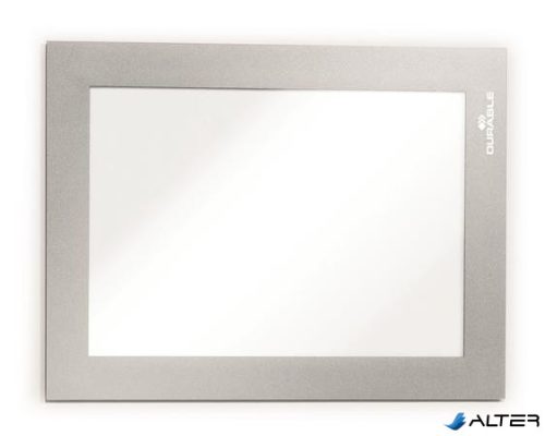 Infokeret, A6, mágneses, DURABLE "DURAFRAME MAGNETIC", ezüst
