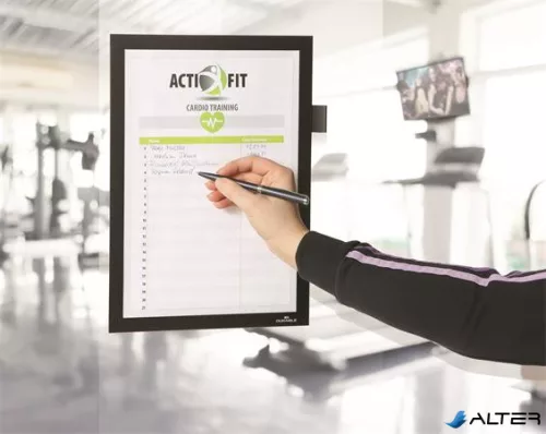 Infokeret, A4, öntapadó, jegyzetelhető, DURABLE DURAFRAME® 'NOTE', fekete