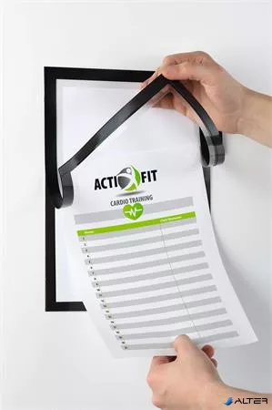 Infokeret, A4, öntapadó, jegyzetelhető, DURABLE DURAFRAME® 'NOTE', fekete