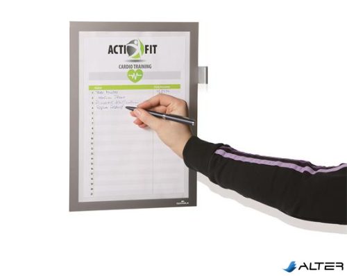 Infokeret, A4, öntapadó, jegyzetelhető, DURABLE DURAFRAME® 'NOTE', ezüst