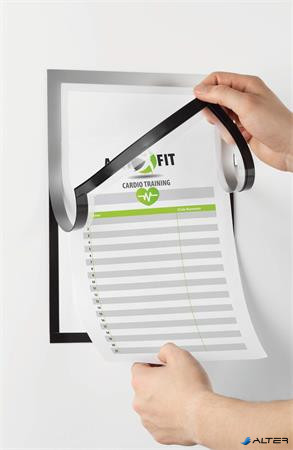 Infokeret, A4, öntapadó, jegyzetelhető, DURABLE DURAFRAME® 'NOTE', ezüst