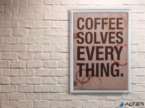 Posztertábla, fali, A2, alumínium keret, DURABLE