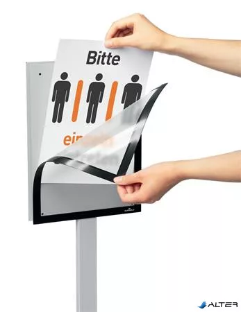 Padlóállvány, A4, DURABLE "INFO STAND BASIC", antracit-szürke