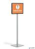 Padlóállvány, A3, DURABLE "INFO STAND BASIC" antracit-szürke