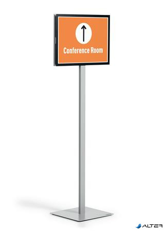 Padlóállvány, A3, DURABLE "INFO STAND BASIC" antracit-szürke