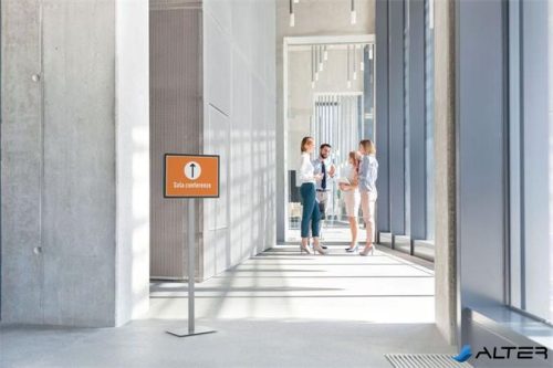 Padlóállvány, A3, DURABLE "INFO STAND BASIC" antracit-szürke