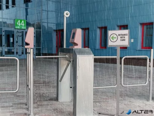 Padlóállvány, kültéri, A4, DURABLE "INFO STAND", antracit-szürke