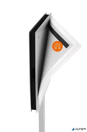 Padlóállvány, kültéri, A4, DURABLE "INFO STAND", antracit-szürke